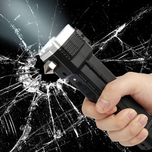 Linterna Táctica con Martillo de Seguridad Multifuncional